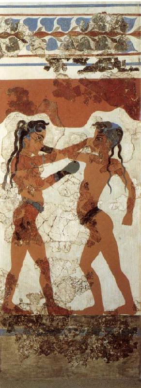 unknow artist Boys Boxing,from Thera Norge oil painting art